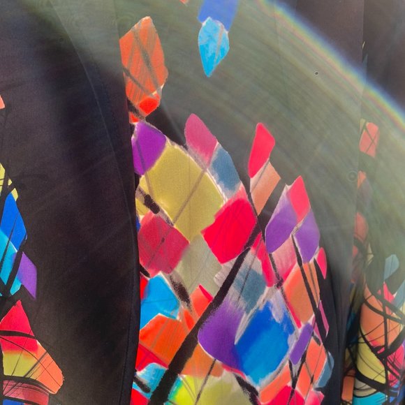 Yolanda Lorente Handpainted Black Stained Glass Jacket - Picture 10 of 11